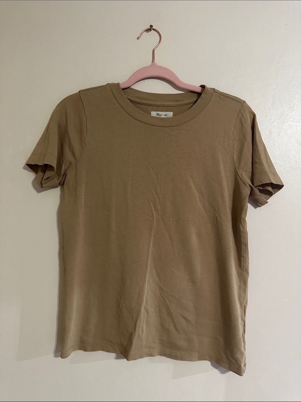 Madewell Short Sleeve Crew Tee in Light Brown
